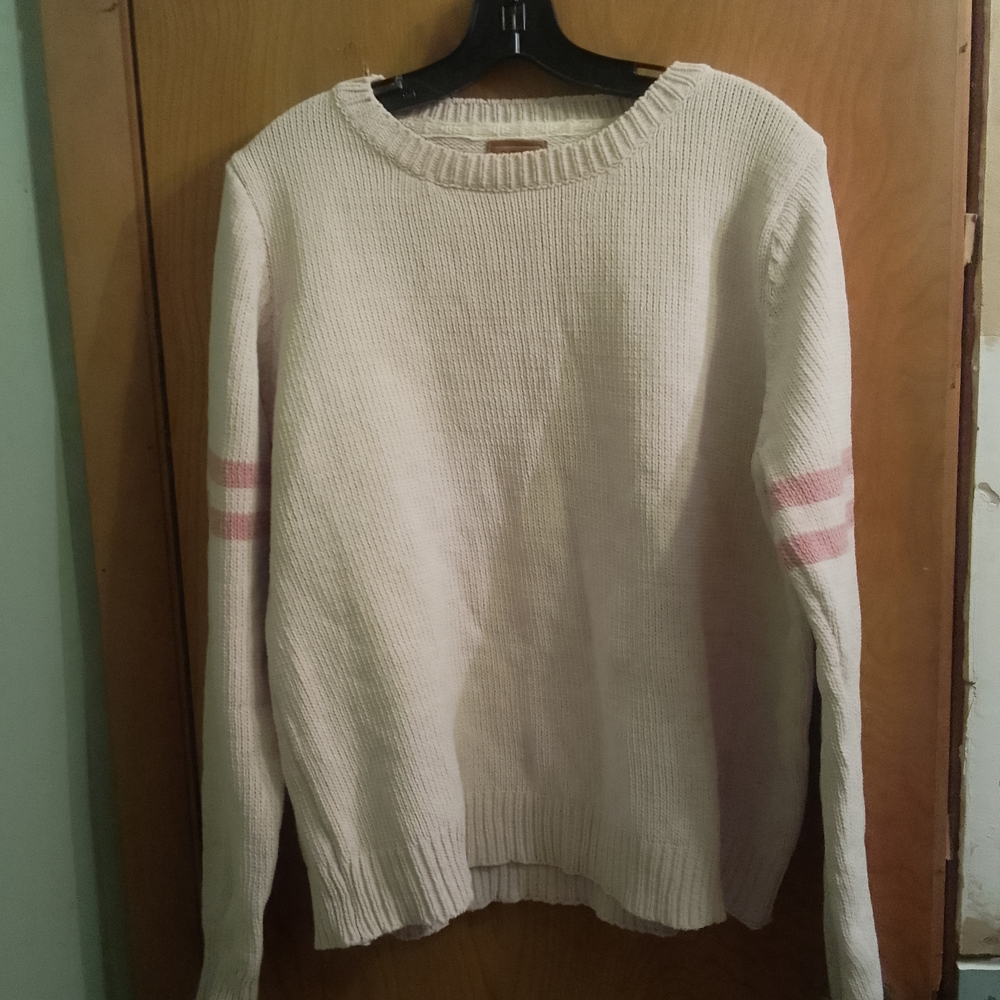 Women's Cream and Pink‎ Sweater
